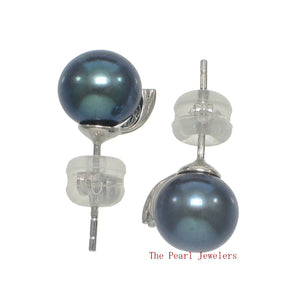 1000876-14k-White-Gold-Diamond-Black-Cultured-Pearl-Stud-Earrings
