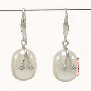 1000895-14k-White-Gold-Diamond-Genuine-White-Freshwater-Pearl-Hook-Earrings