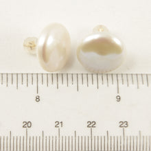Load image into Gallery viewer, 1000970-14k-Yellow-Gold-Genuine-15mm-White-Coin-Pearl-Post-Stud-Earrings