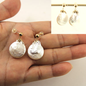 1001100-14k-Yellow-Gold-Large-Baroque-Coin-Pearl-Dangle-Stud-Earrings