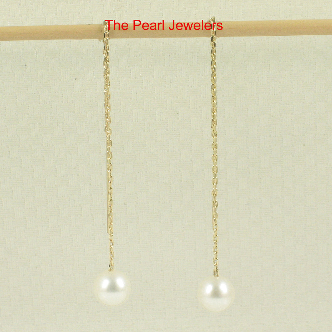 1001820-14k-Yellow-Gold-Threader-Chain-White-Cultured-Pearl-Drop-Earrings