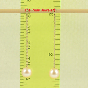 1001822-14k-Yellow-Gold-Threader-Chain-Peach-Cultured-Pearl-Drop-Earrings