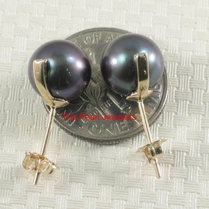 1001871-14k-Yellow-Gold-Gray-Cultured-Pearl-Diamond-Stud-Earrings