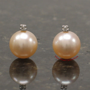 1001877-14k-White-Gold-AAA-Peach-Cultured-Pearl-Diamond-Stud-Earrings