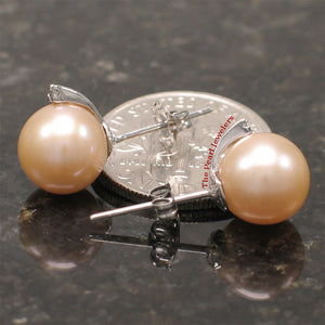 1001877-14k-White-Gold-AAA-Peach-Cultured-Pearl-Diamond-Stud-Earrings