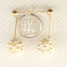 Load image into Gallery viewer, 1002910-14k-Yellow-Gold-Tube-White-Cultured-Pearl-Ball-Dangle-Earrings