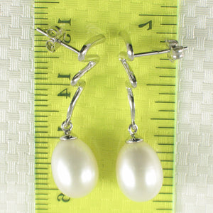 1010195-14k-White-Gold-Lightning-White-Cultured-Pearl-Dangle-Earrings