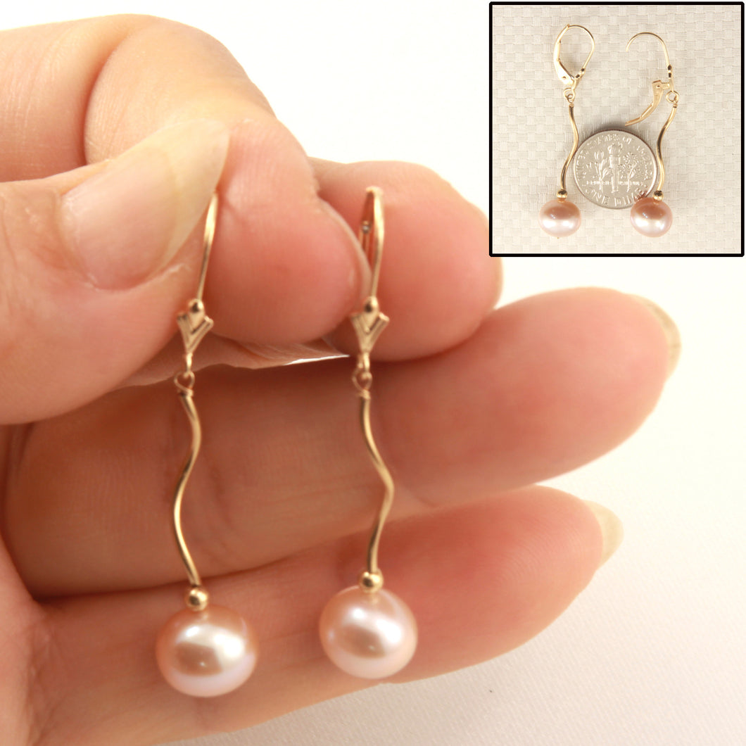 1035342-14k-Gold-Leverback-Twist-Tube-Pink-Pearl-Dangle-Earrings