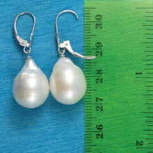 Load image into Gallery viewer, 1050025-14k-Gold-Leverback-Baroque-White-Pearls-Dangle-Earrings