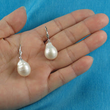 Load image into Gallery viewer, 1050025-14k-Gold-Leverback-Baroque-White-Pearls-Dangle-Earrings