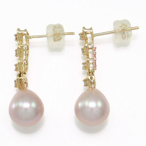 1098102-14k-Yellow-Gold-Peach-Freshwater-Pearl-Diamond-Dangle-Earrings