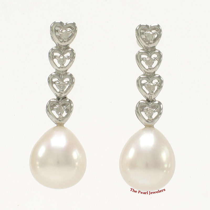 1098105-14k-White-Gold-White-Freshwater-Pearl-Diamond-Dangle-Earrings