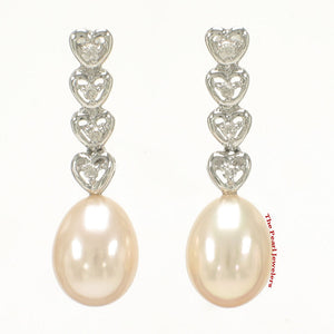 1098107-14k-White-Gold-Peach-Freshwater-Pearl-Diamond-Dangle-Earrings