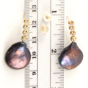 1098111-14k-Yellow-Gold-Black-Coin-Pearl-Diamonds-Dangle-Earrings