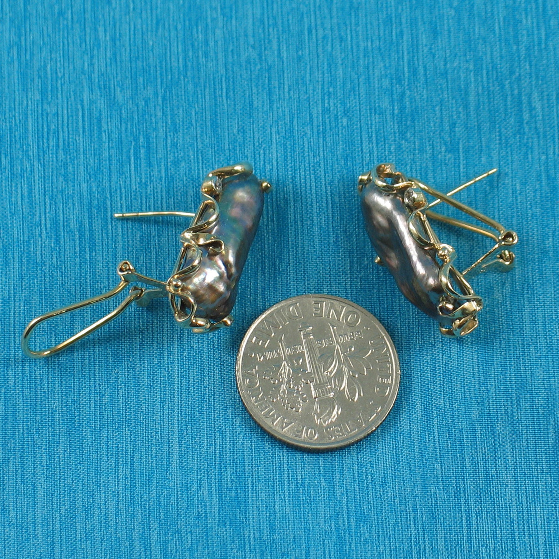 Shrimp 18K 750 Yellow Gold Omega Clip Pierced Earrings | eBay