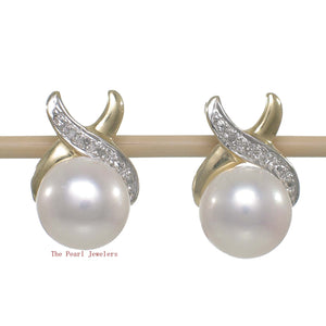 1099300-14k-Yellow-Gold-Diamond-Genuine-White-Cultured-Pearl-Stud-Earrings