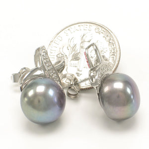 1099309-14k-White-Gold-Diamond-Black-Genuine-Cultured-Pearl-Stud-Earrings