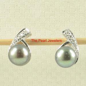 1099506-14k-White-Gold-Diamond-Black-Genuine-Cultured-Pearl-Stud-Earrings