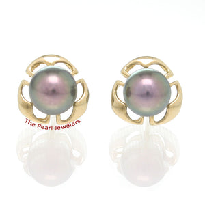 1099701-14k-Yellow-Gold-Encircle-Genuine-Black-Cultured-Pearl-Stud-Earrings
