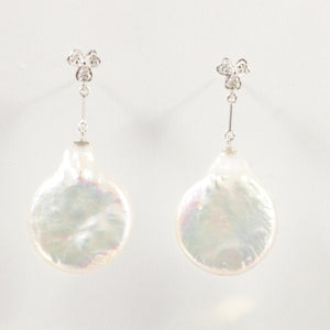 1099925-14k-Gold-Genuine-Diamond-Baroque-Coin-Pearl-Dangle-Earrings