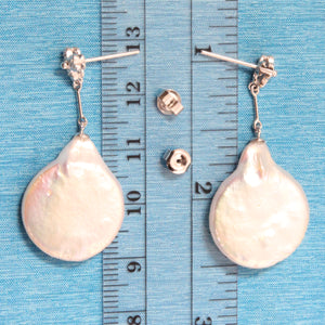 1099925-14k-Gold-Genuine-Diamond-Baroque-Coin-Pearl-Dangle-Earrings