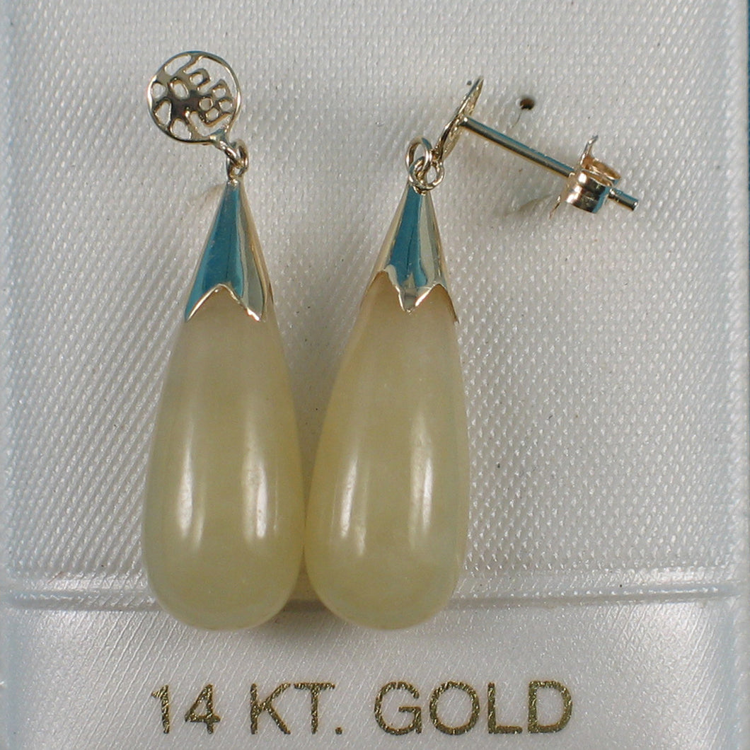 1100135-14k-Y/G-GOOD-FORTUNE-Yellow-Jade-Dangle-Stud-Earrings