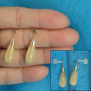 1100135-14k-Y/G-GOOD-FORTUNE-Yellow-Jade-Dangle-Stud-Earrings