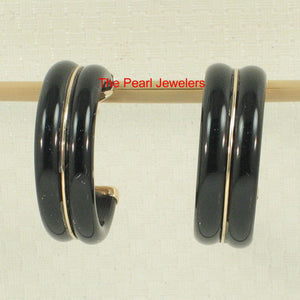 1100601-14k-Yellow-Solid-Gold-Twin-Tubes-Curved-Black-Onyx-Stud-Earrings
