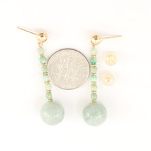Load image into Gallery viewer, 1101323-Jadeite-14K-Yellow-Gold-Dangling-Earrings