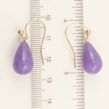 Load image into Gallery viewer, 1101632-14K-Yellow-Gold-Lavender-Jade-Dangling-Earrings