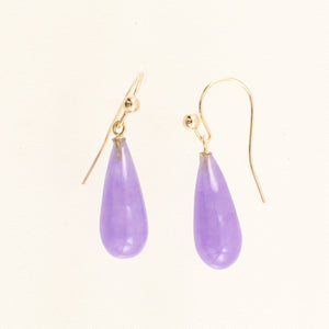 1103232-14K-Yellow-Gold-Lavender-Jade-Hook-Earrings