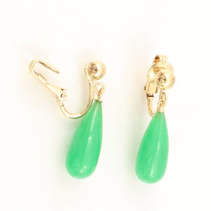 1103333-Pear-Drop-Green-Jade-Non-Pierced-Clip-Earrings