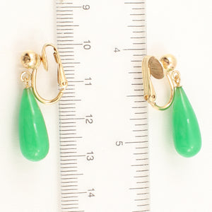 1103333-Pear-Drop-Green-Jade-Non-Pierced-Clip-Earrings