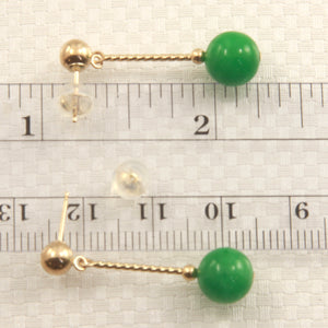1105003-14k-Gold-Ball-Twist-Tube-Green-Jade-Earrings
