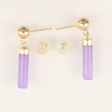 Load image into Gallery viewer, 1146702-Lavender-Jade-14k-Yellow-Gold-Ball-Dangle-Earrings