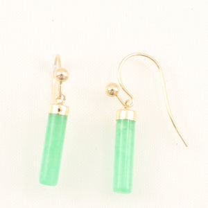 1156703-Green-Jade-14k-Yellow-Gold-Fish-Hook-Dangle-Earrings