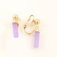 Load image into Gallery viewer, 1176702-Non-Pierced-Clip-Lube-Lavender-Jade-Earrings