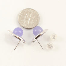 Load image into Gallery viewer, 1199837-14k-White-Solid-Gold-Lavender-Jade-Earrings