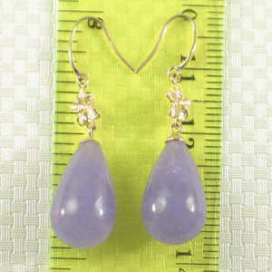 1199850-14k-Gold-Hawaiian-Plumeria-Raindrop-Lavender-Jade-Hook-Earrings