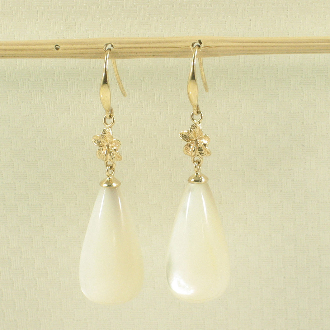 1199854-14k-Yellow-Gold-Hawaiian-Plumeria-White-Mother-of-Pearl-Hook-Earrings