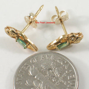 1200063-14k-Yellow-Gold-Genuine-Marquise-Green-Emerald-Diamond-Stud-Earrings