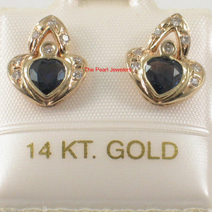 1200101-14k-Yellow-Gold-Genuine-Heart-Blue-Sapphire-Diamond-Stud-Earrings