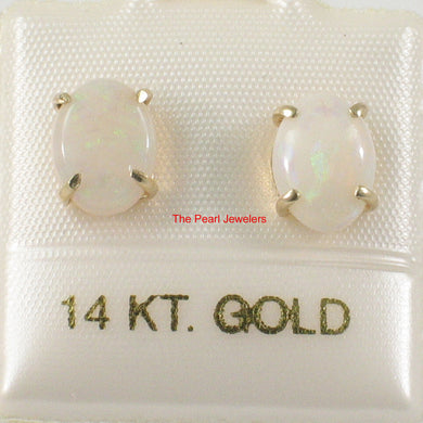 1200130-14k-Yellow-Gold-Oval-Genuine-Australian-Opal-Stud-Earrings