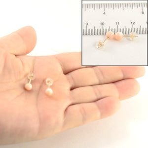 1300010-14k-Gold-5-5.5mm-Angel-Skin-Coral-Bead-Stud-Earrings