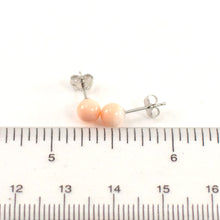 Load image into Gallery viewer, 1300015-14k-White-Gold-5-5.5mm-Angel-Skin-Coral-Bead-Stud-Earrings