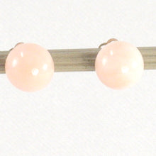 Load image into Gallery viewer, 1300020-14k-Gold-5.5-6mm-Angel-Skin-Coral-Bead-Stud-Earrings