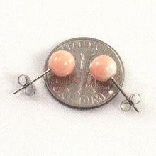 Load image into Gallery viewer, 1300025-14k-White-Gold-5.5-6mm-Angel-Skin-Coral-Bead-Stud-Earrings