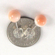 Load image into Gallery viewer, 1300035-14k-White-Gold-6-6.5mm-Angel-Skin-Coral-Bead-Stud-Earrings