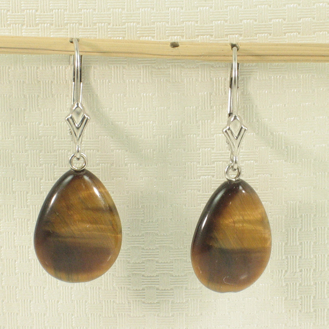 1300196-14k-White-Gold-Lever-Back-Genuine-Brown-Tiger-Eye-Dangle-Earrings