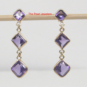 1300233-14k-Yellow-Gold-Triple-Genuine-Purple-Amethyst-Dangle-Stud-Earrings